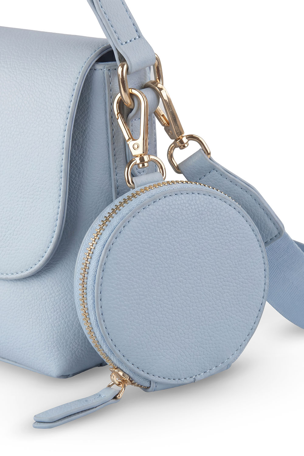 Vivisence Femme Sac À Bandoulière Pochette Amovible Sangle Réglable Confort, bleu ciel