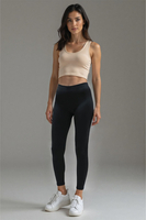 Vivisence Classic Leggings for Women's High Waisted Leggins with Wide Waistband Smooth High-Rise Stretch Fabric Perfect Fit Non-See-Through and Durable Design,