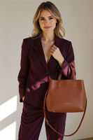 Vivisence Women's Handbag Adjustable Shoulder Strap Everyday Comfort, brown