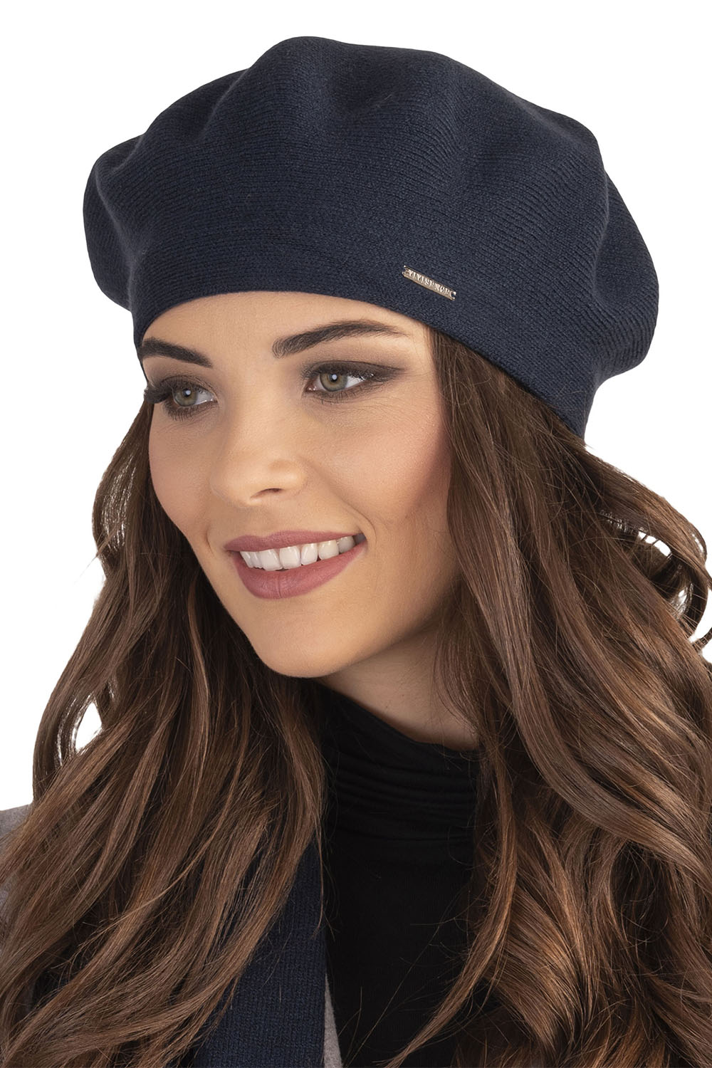 Vivisence Women's Beret Warm And Cozy Protection Against Cold 7005, dark blue