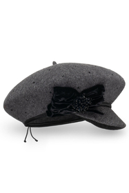 Vivisence Damen Mütze Winter Kaskett Handgefertigtes Herbst Eleganter 7064, grau