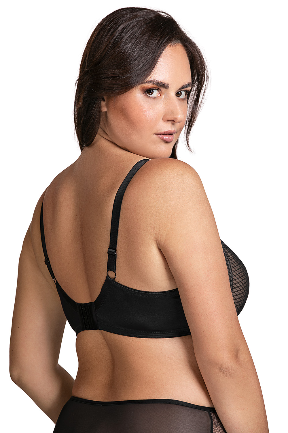 Vivisence Damen Buegel BH Mit Spitze Und Mesh Komfortabler Halt Angenehme Passform Und Feminines Dekollete, Schwarz