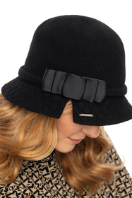 Vivisence Damen Mütze Winter Hut Wolle Herbst Warme Strickmütze 7061, schwarz