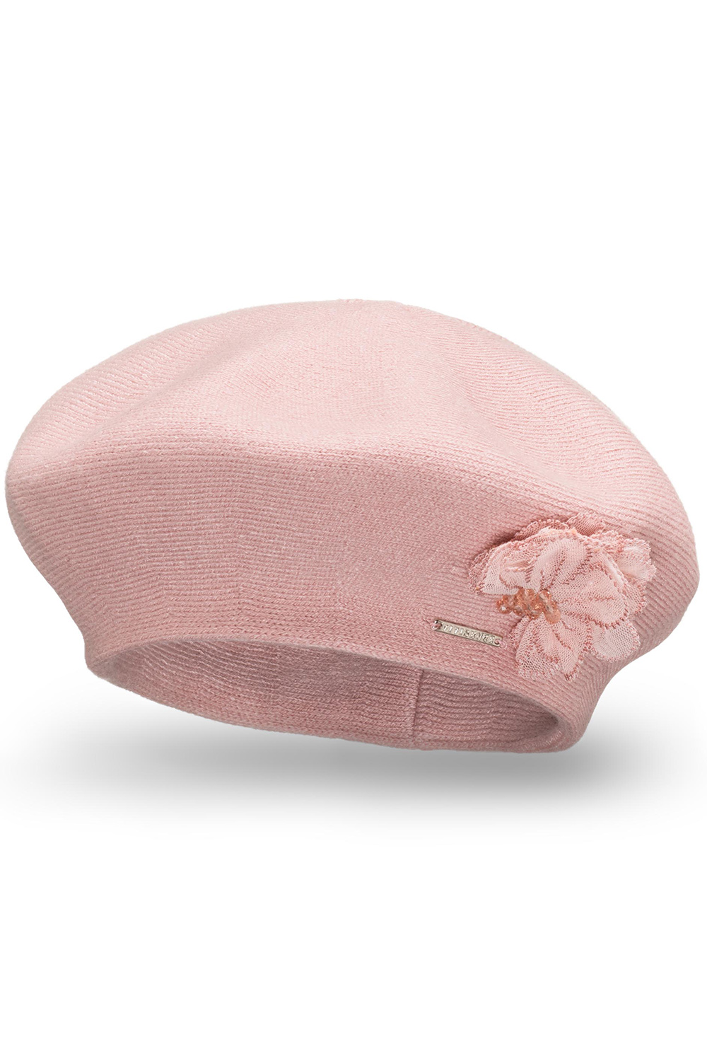 Vivisence Béret Femme Avec Appliqué Floral En Fil Idéal Pour Les Journées 7036, rose