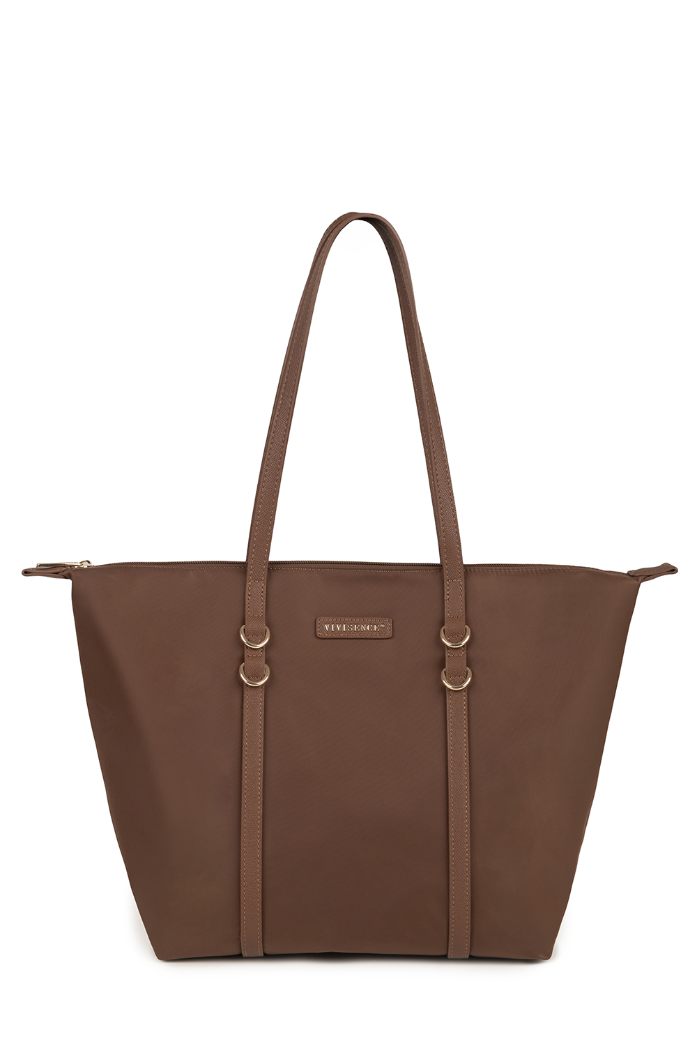 Vivisence Femme Sac À Bandoulière Fermeture À Glissière Élégance Décontractée, marron
