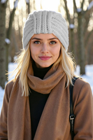 Vivisence Damen Mütze Weicher Merino Baumwollmix Für Komfort, Grau