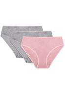 Grey Elastic:grey/Grey/ Pink Elastic:pink 3-pack