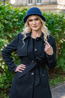 Vivisence Chapeau Femme Hiver Classique En Fil Chaud Idéal Pour Offrir 7044, bleu foncé