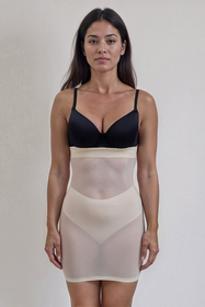 Vivisence Women's Shapewear Dress Slip Silicon Band Perfect Modeling Effect 4106, Beige