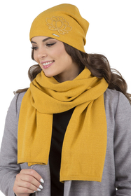 Vivisence Écharpe Femme Hiver Tricotée Chaude Et Confortable Journées Froides 7102, miel