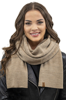 Vivisence Elegant Women’s Winter Set Classic Style Hat with Pom-Pom and Matching Scarf Warm and Static-Free Fabric Perfect for Both Elegant and Sporty Outfits Great Gift Idea, beige