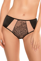Vivisence Damen Slip Spitze Netz Details Vollschnitt Für Elegante Passform 1044W, schwarz