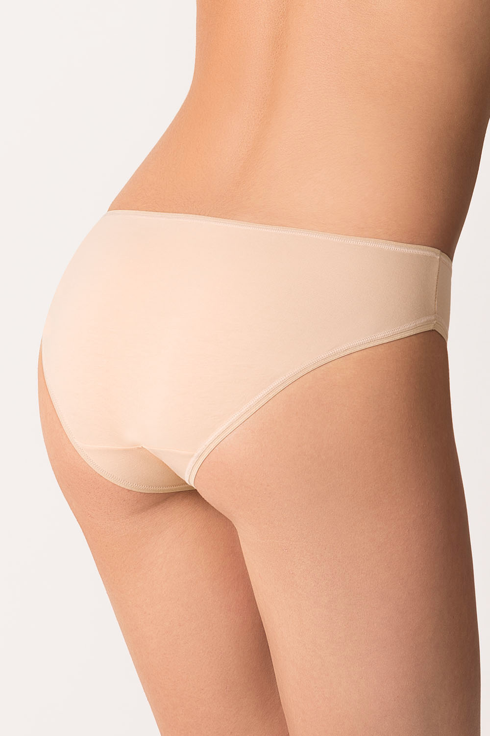 Vivisence Damen Slip Baumwolle Klebt am Körper Für Unsichtbaren Komfort 4003, beige