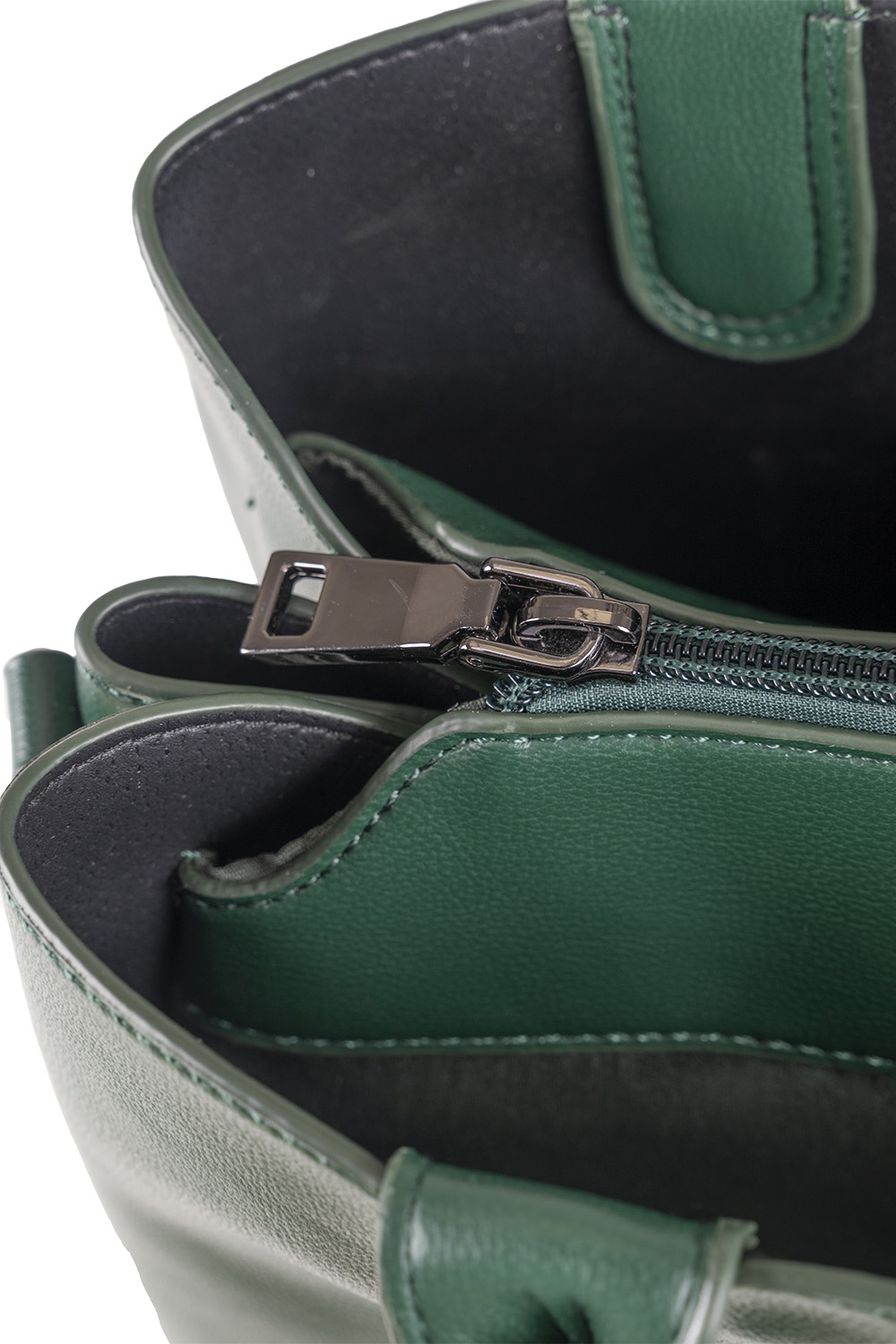 Vivisence Sac À Main Femme Trois Compartiments Parfait Style et Confort, vert