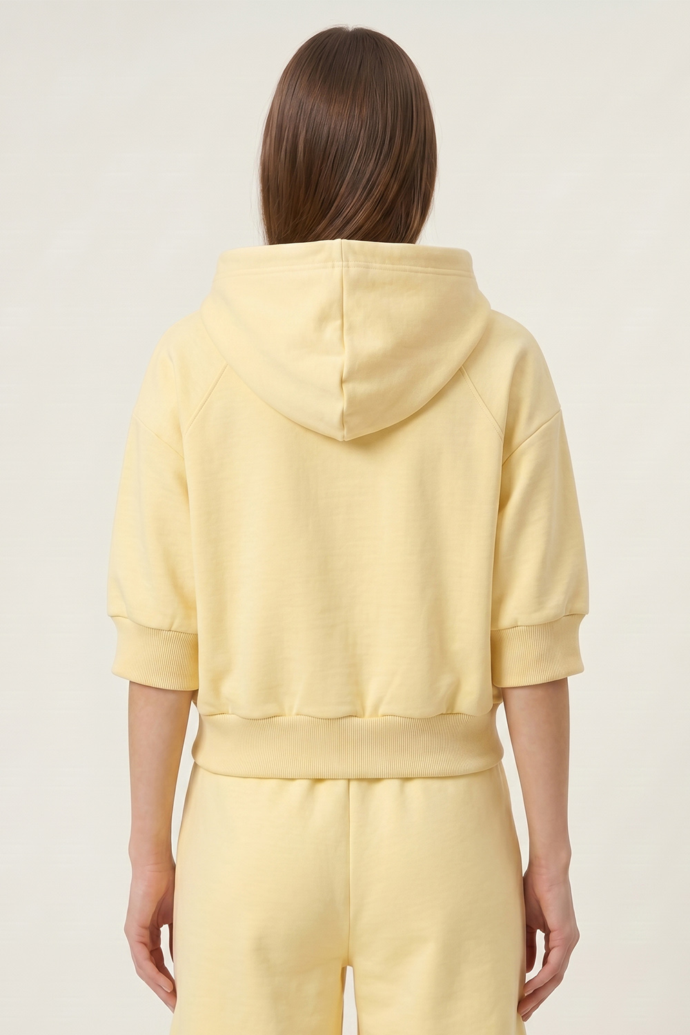 Vivisence Women Hoodie Cotton With Drawstring Hood For Everyday Comfort, banana