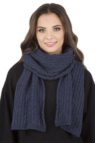 Vivisence Women's Winter Scarf Soft And Warm For Cold Days 7015S, dark blue