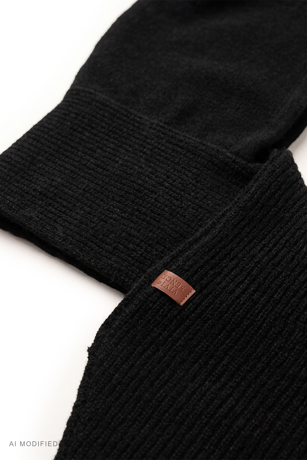 Vivisence Femme balaclava nouée devant ajustement parfait, noir