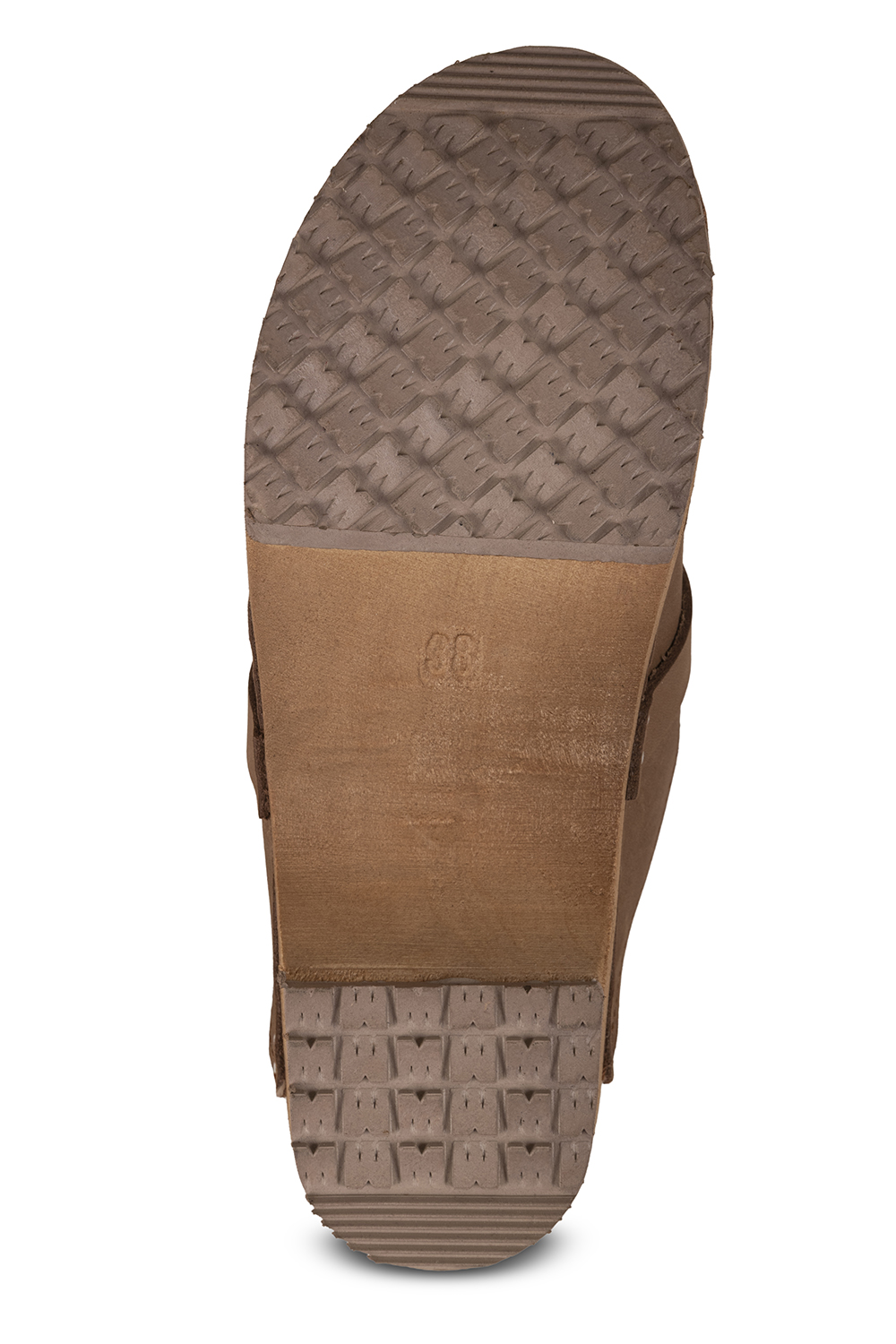 Vivisence Women’s Nubuck Clogs, Wooden Sole, Closed Toe Slip On Shoes with Heel, Comfortable Everyday Wear, dark brown