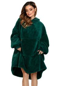 Vivisence Sweat à Capuche Couverture Ultra Doux Poche Frontale Pratique Chaud et Confortable Sweat Couverture Oversize Matériau Chaleureux Idéal Pour L’Hiver, vert