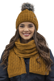 Vivisence Women's Winter Scarf Soft And Warm For Cold Days 7015S, dark yellow