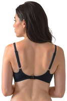 Vivisence Push Up Bikini Top With Molded Cups Decorative Trim And Side Support For Lift 3222, black-gold