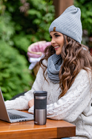 Vivisence Women's Winter Hat Extended Cut With Warm Yarn Autumn 7017, light grey