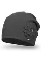 Vivisence Classic Winter Hat For Women Warm And Cozy Wool 7010, dark grey