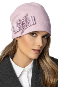 Vivisence Women's Warm Winter Hat Wool Cozy Elegant Autumn Style 7080, powder pink