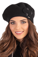 Vivisence Femme Ensemble Élégant Béret Et Écharpe Automne et Hiver En Laine Style Classique Ajustement Parfait Confort Thermique Accessoire Idéal Pour Les Froides Journées 7037Kmpl, noir