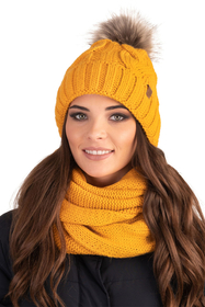 Vivisence Knitted Loop Scarf Double Folded Warm Ideal For Winter 7103, honey