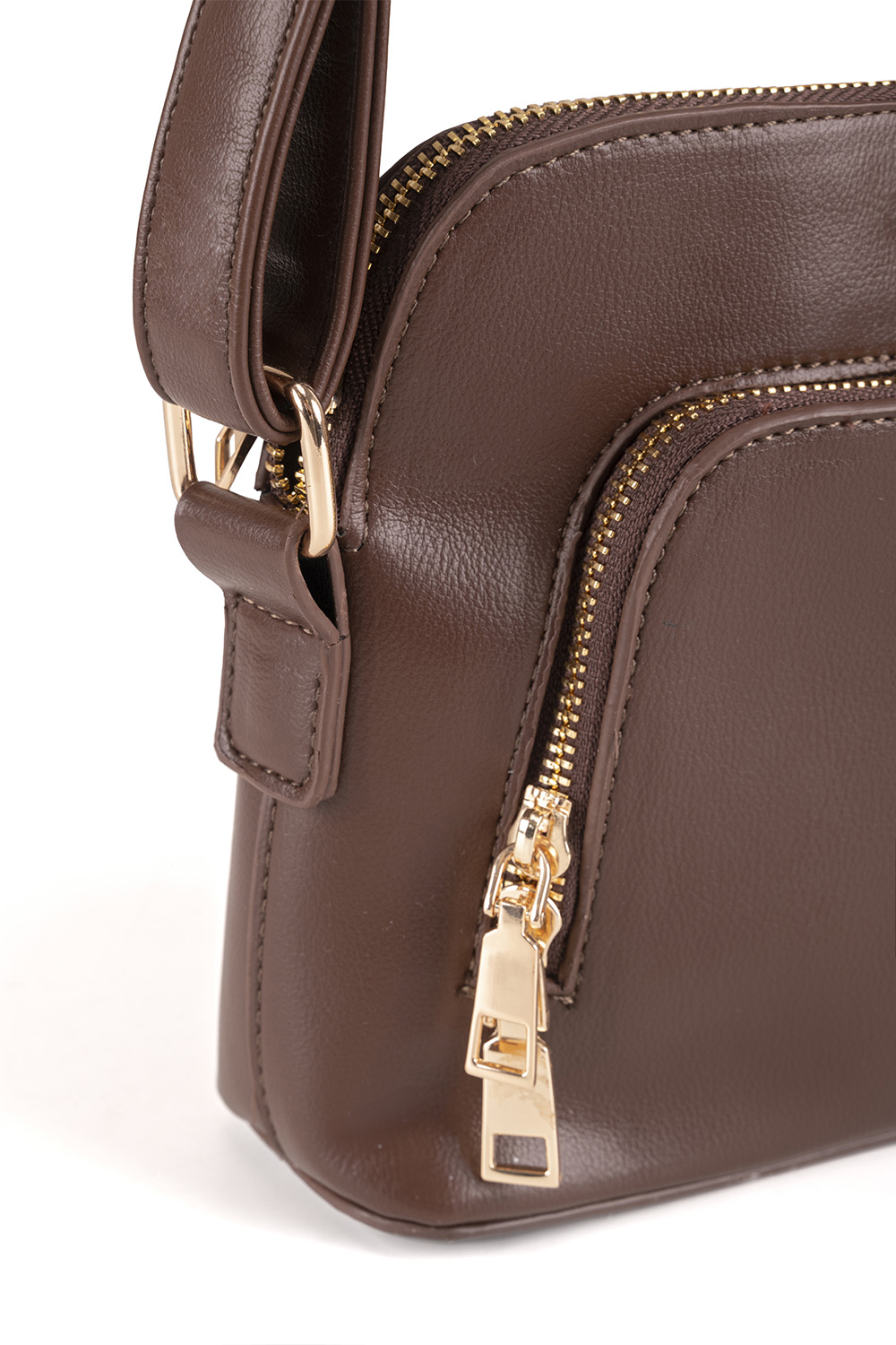 Vivisence Women's Shoulder Bag Zip Closure Comfort Elegance for Everyday, brown