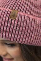 Vivisence Bonnet Femme Hiver Tricoté Bicolore En Fil Chaud Pour L’Automne 7098, rose