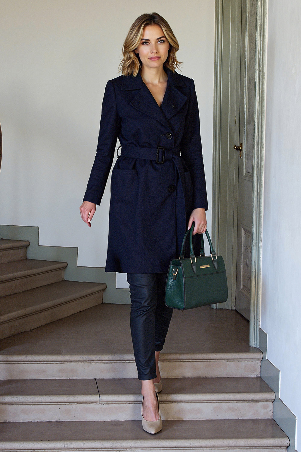 Vivisence Sac a Main Femme Bandoulière Parfait Style Et Confort, vert