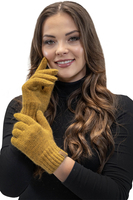 Vivisence Damen Winter Handschuhe Weichem und Warme Ideal für Kaltes Wetter 7014, dunkelgelb