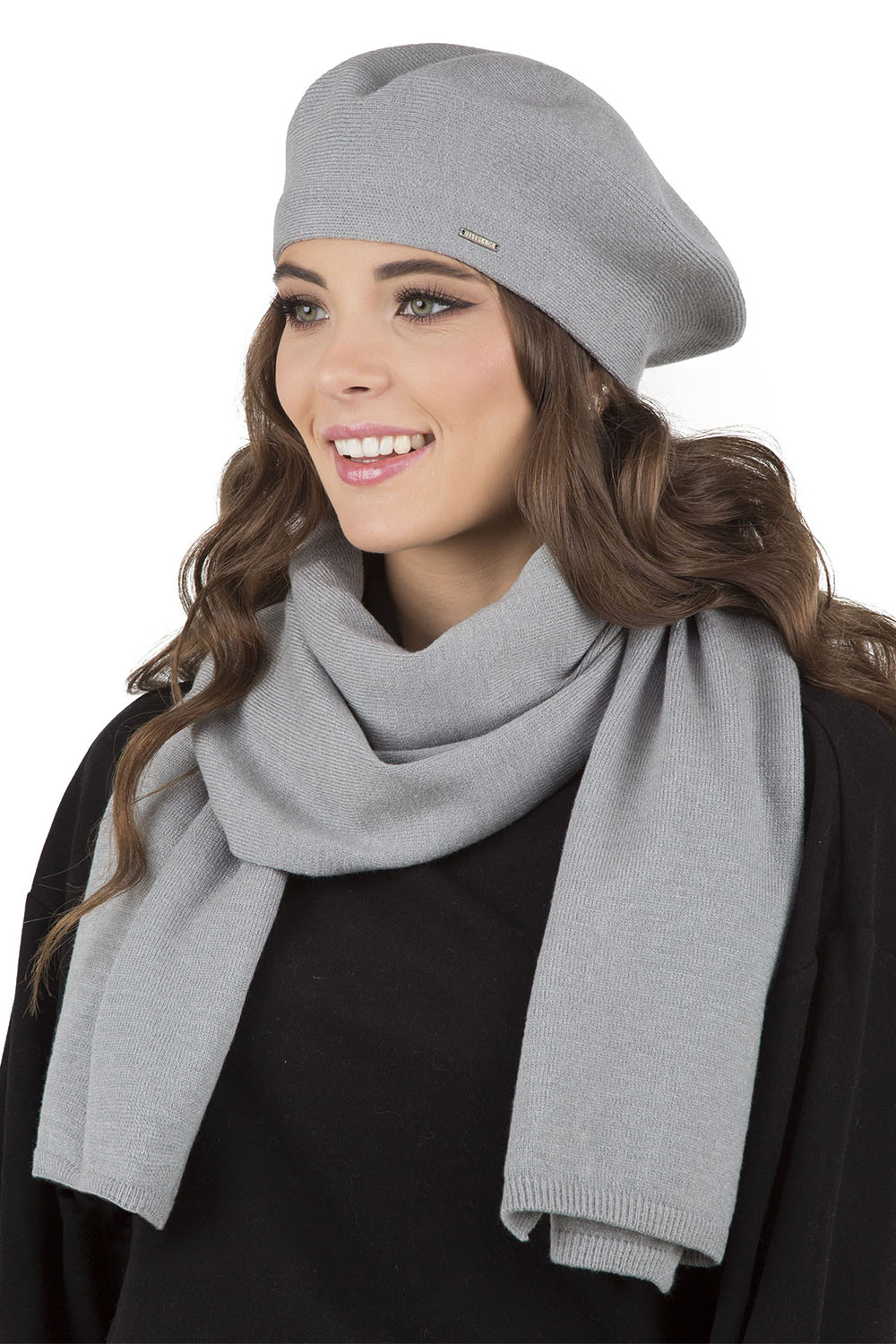 Vivisence Béret Femme Chaud Et Douillet Protection Contre Le Froid 7005, gris clair