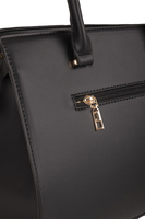 Vivisence Handtasche Damen Kunstleder Set 3 Teilig Elegante Taschen, Schwarz