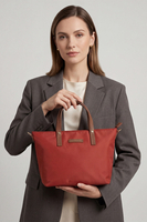 Vivisence Femme Sac À Main Fermeture éclair Avec Bandoulière Amovible, rouge