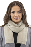 Vivisence Damen Mütze mit Schal Mit Blume Applikation Wärme An Wintertagen 7006, beige