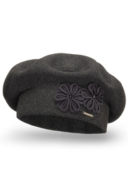 Vivisence Warm Thick Winter Beret For Women Ideal For Cold Days 7007, dark grey