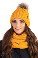 Vivisence Knitted Loop Scarf Double Folded Warm Ideal For Winter 7103, honey