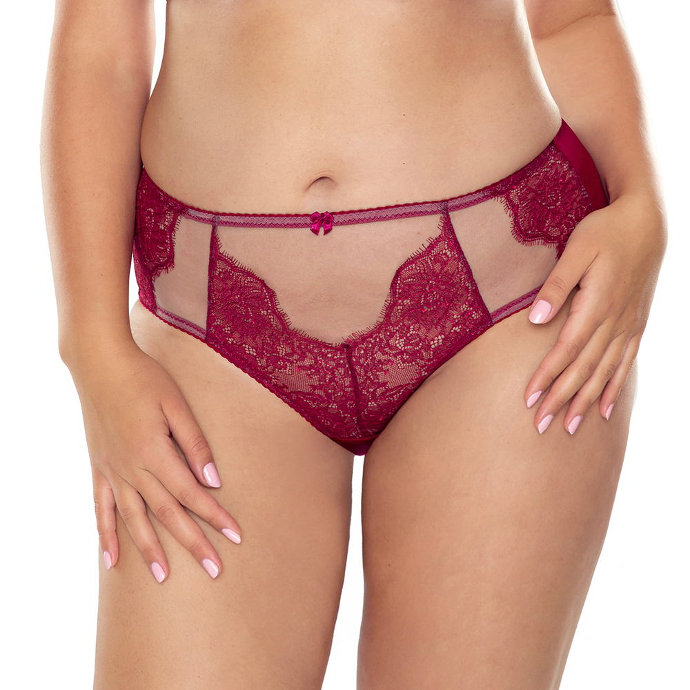 Vivisence culotte slip élégant 1059, bordeaux