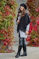 Vivisence Écharpe Femme Hiver Tricotée Chaude Et Confortable Journées Froides 7102, noir